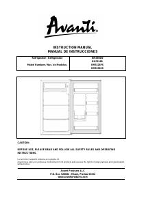 Manual Avanti RM3306W Refrigerator