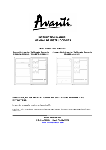 Manual de uso Avanti RM4406W Refrigerador