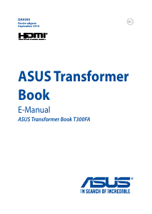 Brugsanvisning Asus T300FA Transformer Book Bærbar computer