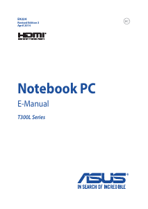 Manual Asus T300LA Transformer Book Laptop