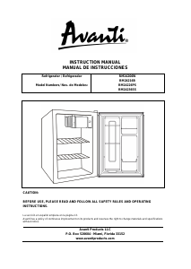 Handleiding Avanti RM24206W Koelkast