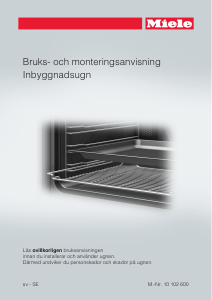 Bruksanvisning Miele H 2161 B Ugn