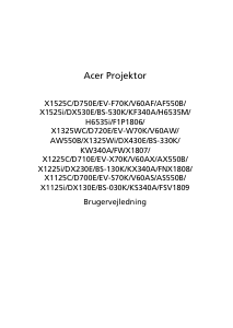 Manual Acer X1225i Proiector