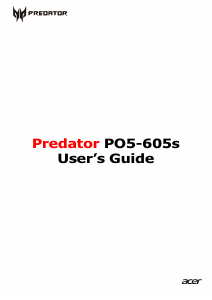 Manual Acer Predator PO5-605s Desktop Computer