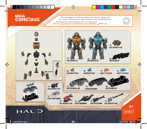 Manual de uso Mega Construx set DXR57 Halo Paquete personalizado de armas Brute