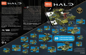 Manual de uso Mega Construx set GGG61 Halo Series de Diseñador: Tanque Scorpion del UNSC