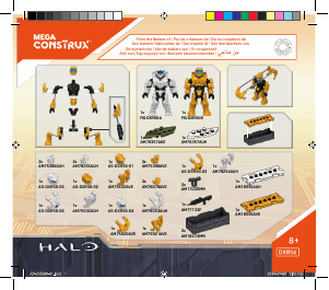 Manual Mega Construx set DXR56 Halo Spartan Armor Customizer Pack II