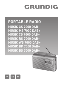 Bedienungsanleitung Grundig Music MS 7000 DAB+ Radio