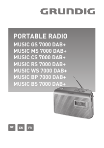 Bedienungsanleitung Grundig Music GS 7000 DAB+ Radio