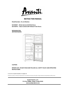 Manual Avanti RA7306WT Fridge-Freezer