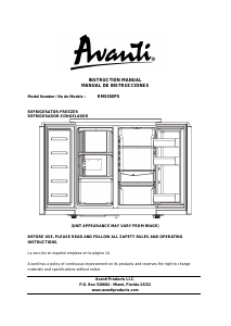 Manual Avanti RMS550PS Fridge-Freezer