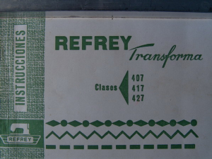Manual de uso Refrey 417 Transforma Máquina de coser
