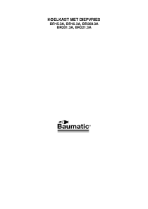 Handleiding Baumatic BR221.3A Koel-vries combinatie