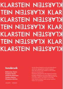 Manual de uso Klarstein 10033092 Innsbruck Chimenea electrica