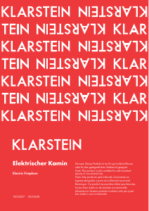Mode d’emploi Klarstein 10032527 Cheminée électrique