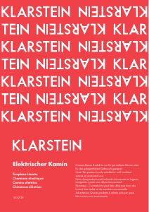 Bedienungsanleitung Klarstein 10012129 Elektrokamin