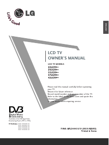 Bruksanvisning LG 32LG300C LCD TV
