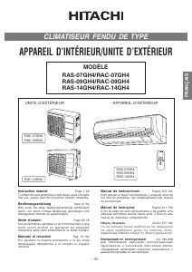 Mode d’emploi Hitachi RAS-07GH4 Climatiseur