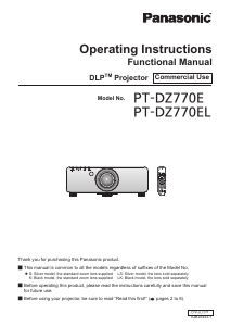 Handleiding Panasonic PT-DZ770E Beamer