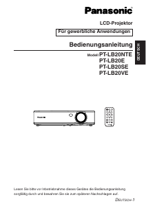 Bedienungsanleitung Panasonic PT-LB20SE Projektor
