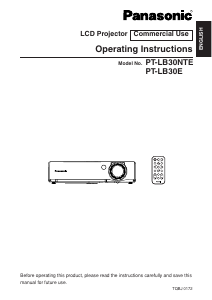 Handleiding Panasonic PT-LB30NTE Beamer