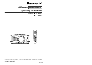 Manual Panasonic PT-L520U Projector