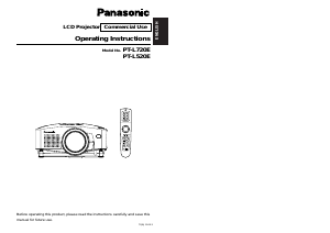 Manual Panasonic PT-L720E Projector