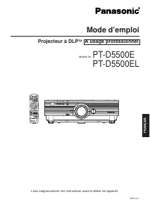 Mode d’emploi Panasonic PT-D5500EL Projecteur