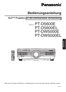 Bedienungsanleitung Panasonic PT-DW5000EL Projektor