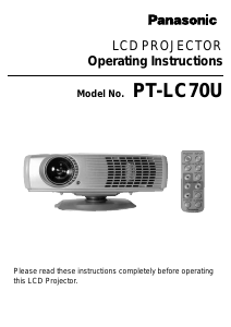 Manual Panasonic PT-LC70U Projector