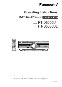 Manual Panasonic PT-D5500UL Projector