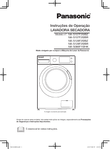 Manual Panasonic NA-S107F2WBR Máquina de lavar e secar roupa