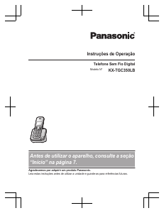 Manual Panasonic KX-TGC350LBB Telefone sem fio