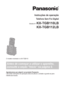 Manual Panasonic KX-TGB112LBB Telefone sem fio