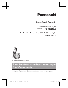 Manual Panasonic KX-TGC220LBB Telefone sem fio