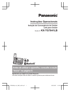 Manual Panasonic KX-TG7841LB Telefone sem fio