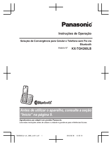 Manual Panasonic KX-TGH260LB Telefone sem fio
