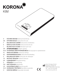 Manual de uso Korona Kim Báscula de cocina