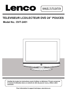Mode d’emploi Lenco DVT-2451 Téléviseur LCD