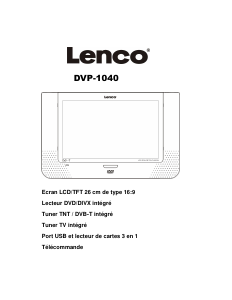 Mode d’emploi Lenco DVP-1040 Lecteur DVD