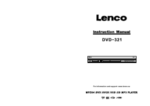 Mode d’emploi Lenco DVD-321 Lecteur DVD