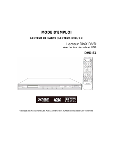 Mode d’emploi Lenco DVD-51 Lecteur DVD