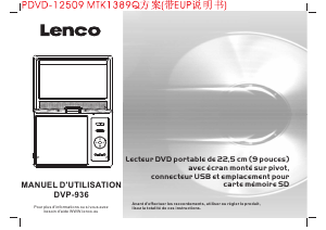 Mode d’emploi Lenco DVP-936 Lecteur DVD