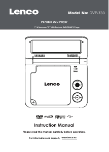 Mode d’emploi Lenco DVP-733 Lecteur DVD