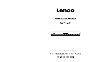 Instrukcja Lenco DVD-431 Odtwarzacz DVD