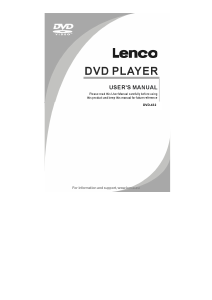 Manual de uso Lenco DVD-432 Reproductor DVD