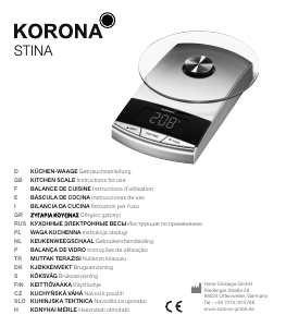 Brugsanvisning Korona Stina Køkkenvægt