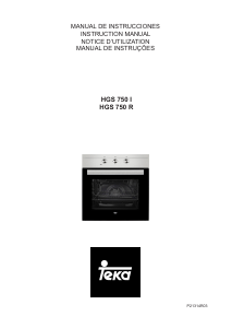Manual de uso Teka HGS 750 I Horno