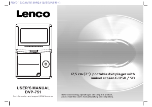 Manual de uso Lenco DVP-751 Reproductor DVD