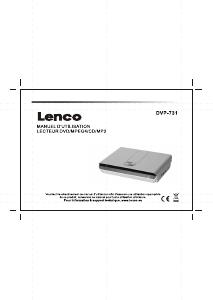 Mode d’emploi Lenco DVP-731 Lecteur DVD